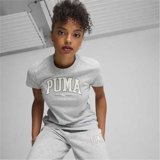 Дамски тениски и фланелки Puma Squad Graphic Tee T-Shirt Womens Графичен рег Puma Squad Graphic Tee T-Shirt Womens Графичен рег Дамски тениски и фланелки