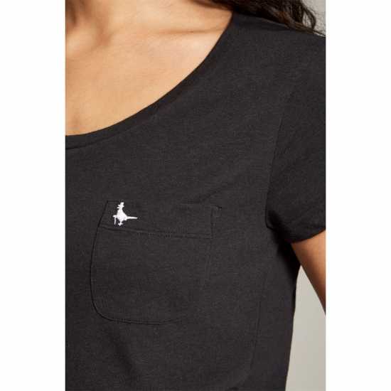 Jack Wills Fullford Pocket T-Shirt Черно Дамски тениски и фланелки