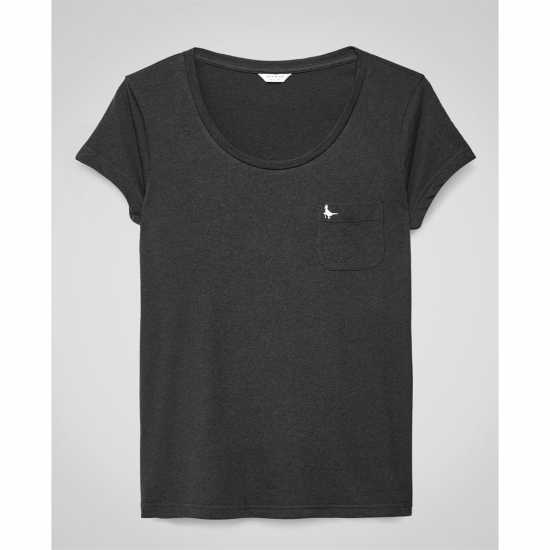 Jack Wills Fullford Pocket T-Shirt Черно Дамски тениски и фланелки