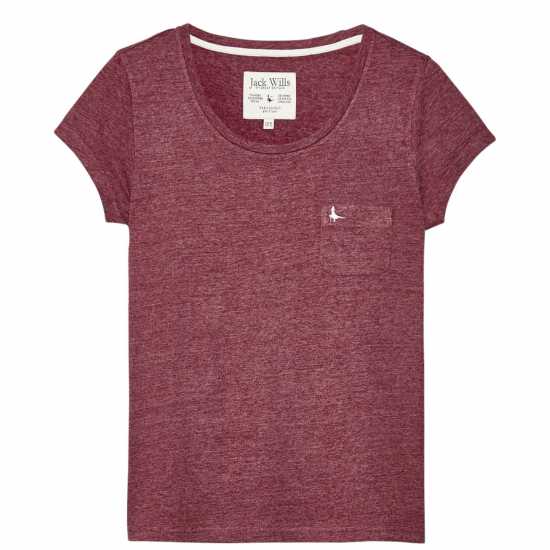 Jack Wills Fullford Pocket T-Shirt Damson Дамски тениски и фланелки