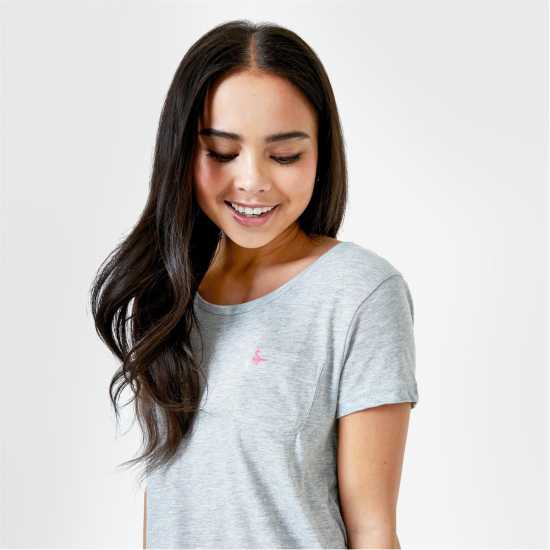 Jack Wills Fullford Pocket T-Shirt Сив марл Дамски тениски и фланелки