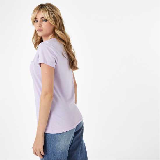 Jack Wills Fullford Pocket T-Shirt Lilac Дамски тениски и фланелки