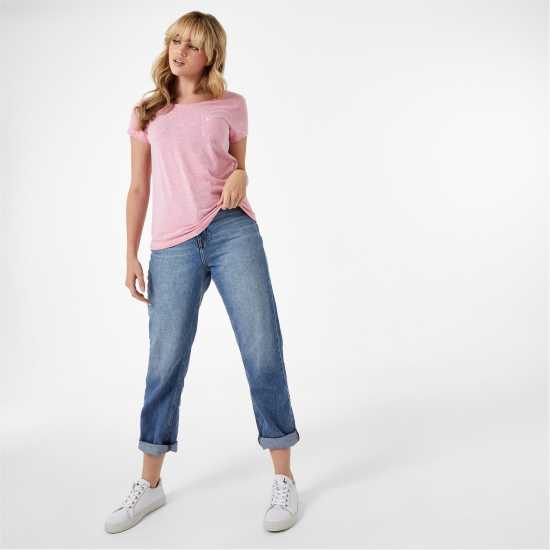 Jack Wills Fullford Pocket T-Shirt JW  Розово Дамски тениски и фланелки