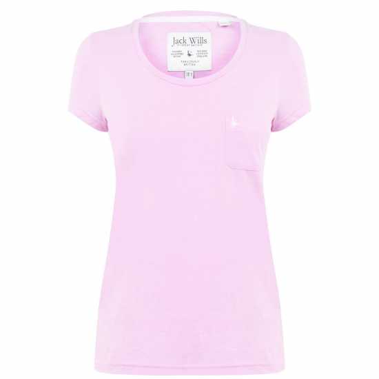Jack Wills Fullford Pocket T-Shirt JW  Розово Дамски тениски и фланелки