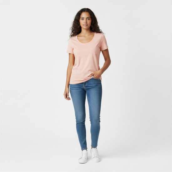 Jack Wills Fullford Pocket T-Shirt Ladies JW Розово Jack Wills Fullford Pocket T-Shirt Ladies JW Розово