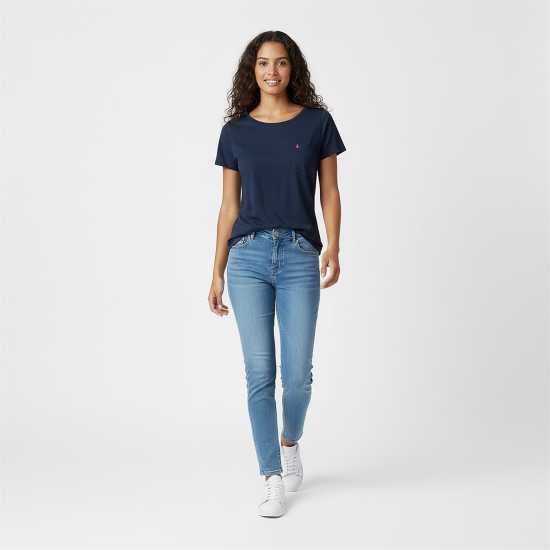 Jack Wills Fullford Pocket T-Shirt Ladies Морска синьо 