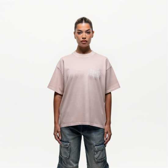 Good For Nothing Oversized T-Shirt Pink  Дамски тениски и фланелки