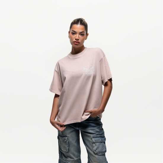 Good For Nothing Oversized T-Shirt Pink  Дамски тениски и фланелки