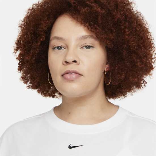 Nike Pl Nsw Bf Ess+ Ld99 Бяло/Черно Дамски тениски и фланелки