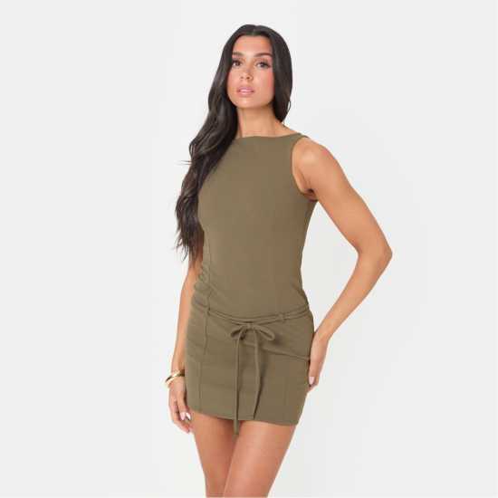 Дамски поли и рокли I Saw It First Ponte Belted Mini Dress I Saw It First Ponte Belted Mini Dress Дамски поли и рокли