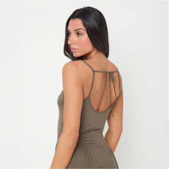 Средна Рокля I Saw It First Tie Back Midi Dress  Дамски поли и рокли