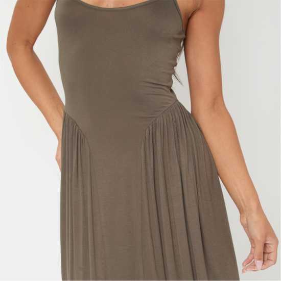 Средна Рокля I Saw It First Tie Back Midi Dress  Дамски поли и рокли