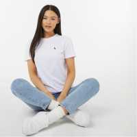 Jack Wills Endmoor Boyfriend T-Shirt Бяло Дамски тениски и фланелки