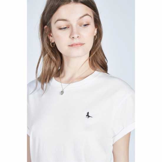 Jack Wills Endmoor Boyfriend T-Shirt White Дамски тениски и фланелки