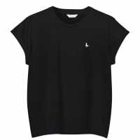 Jack Wills Endmoor Boyfriend T-Shirt Black Дамски тениски и фланелки