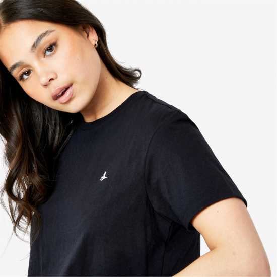 Дамски тениски и фланелки Jack Wills Endmoor Boyfriend T-Shirt Черно Jack Wills Endmoor Boyfriend T-Shirt Черно Дамски тениски и фланелки