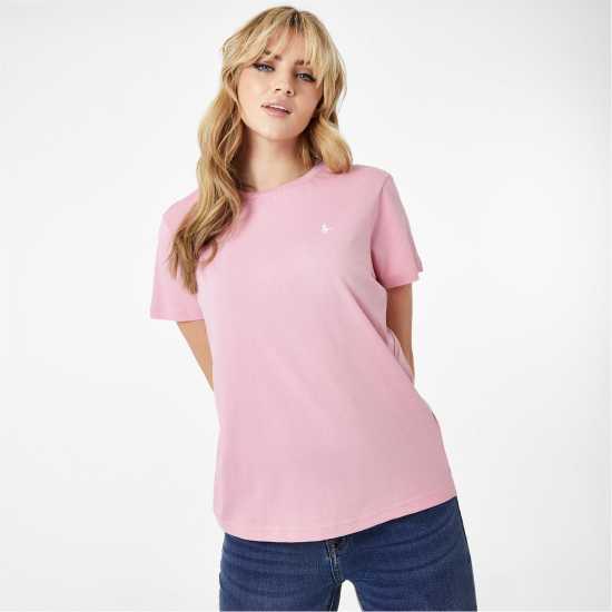 Дамски тениски и фланелки Jack Wills Endmoor Boyfriend T-Shirt Pink Jack Wills Endmoor Boyfriend T-Shirt Pink Дамски тениски и фланелки