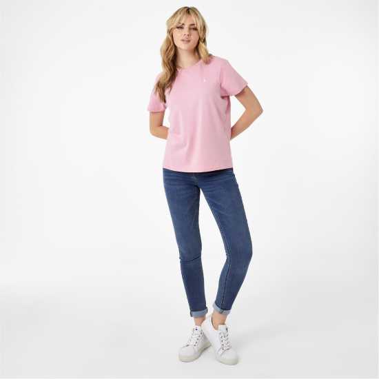 Jack Wills Endmoor Boyfriend T-Shirt Pink - Дамски тениски и фланелки