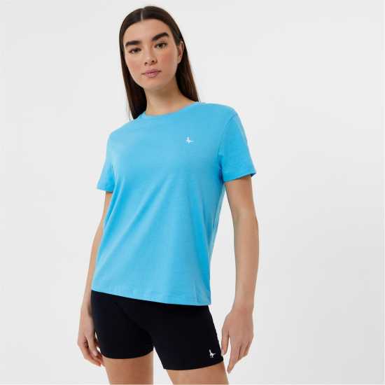 Jack Wills Endmoor Boyfriend T-Shirt Blue Дамски тениски и фланелки