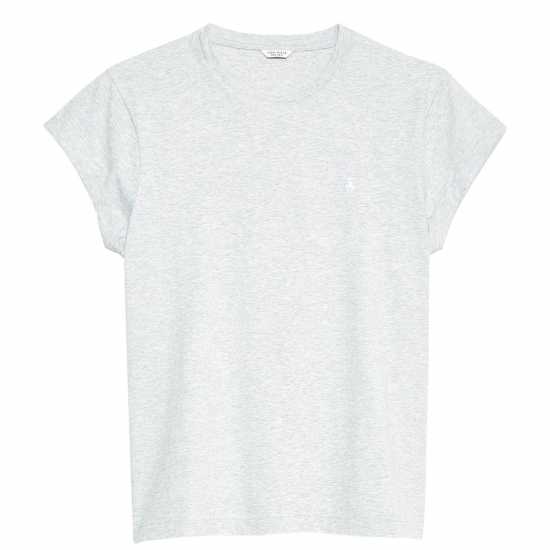 Jack Wills Endmoor Boyfriend T-Shirt Grey Marl Дамски тениски и фланелки