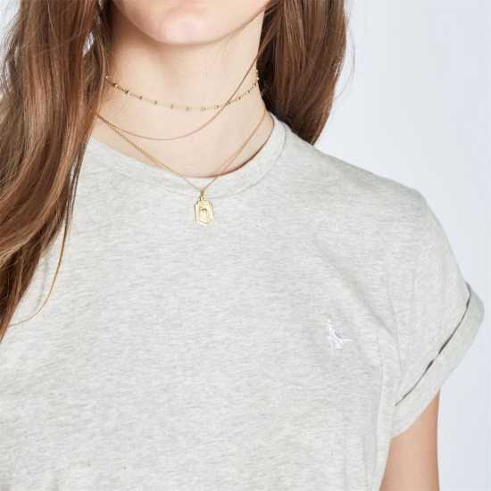 Дамски тениски и фланелки Jack Wills Endmoor Boyfriend T-Shirt Сив марл Jack Wills Endmoor Boyfriend T-Shirt Сив марл Дамски тениски и фланелки