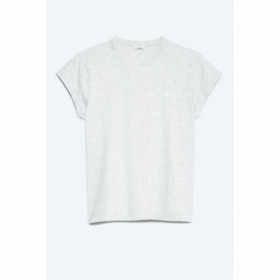 Jack Wills Endmoor Boyfriend T-Shirt Сив марл Дамски тениски и фланелки