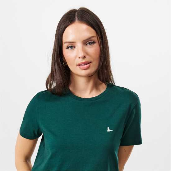 Jack Wills Endmoor Boyfriend T-Shirt Тъмно зелено Дамски тениски и фланелки