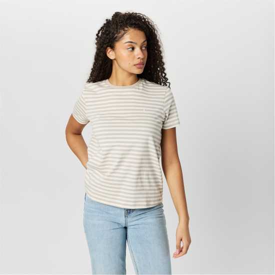 Jack Wills Endmoor Boyfriend T-Shirt Камъчен полиран Дамски тениски и фланелки