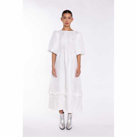 Дамски поли и рокли Glamorous Off-White Brocade Tiered Tie-Back Midi-Dress Glamorous Off-White Brocade Tiered Tie-Back Midi-Dress Дамски поли и рокли