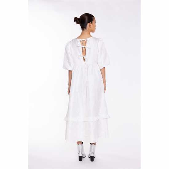 Дамски поли и рокли Glamorous Off-White Brocade Tiered Tie-Back Midi-Dress Glamorous Off-White Brocade Tiered Tie-Back Midi-Dress Дамски поли и рокли