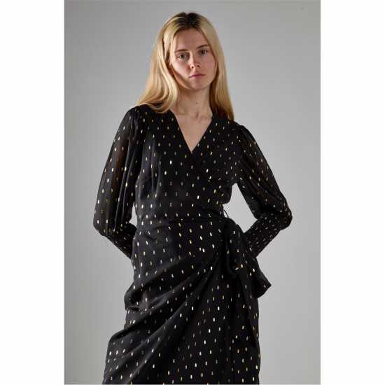 Glamorous With Gold Spot Long-Dress  Дамски поли и рокли