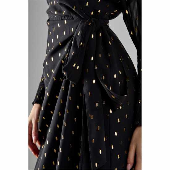 Glamorous With Gold Spot Long-Dress  Дамски поли и рокли