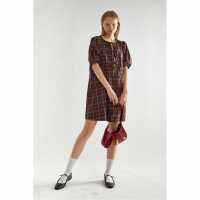 Glamorous Check Tie-Front Mini-Dress  Дамски поли и рокли