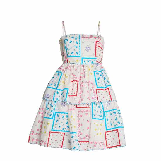 Дамски поли и рокли Collective The Label The Label Patchwork-Picnic Floral Skater Mini-Dress Collective The Label The Label Patchwork-Picnic Floral Skater Mini-Dress Дамски поли и рокли