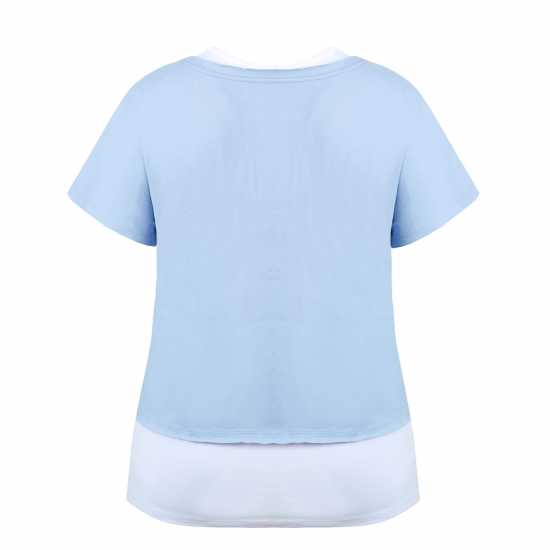 Miso Db Lyr Tee Ld43 Blue / White Дамски тениски и фланелки