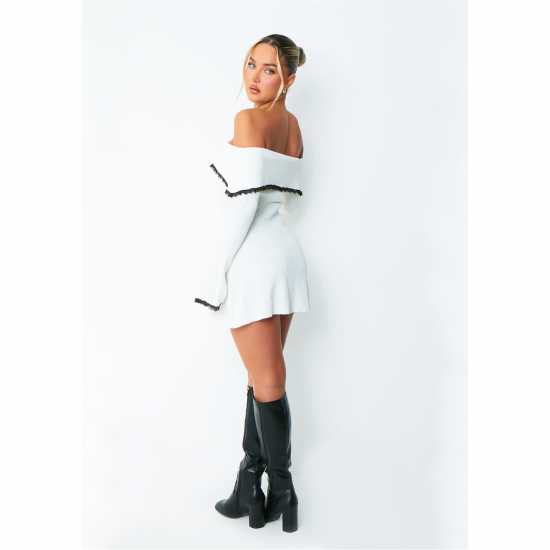 Дамски поли и рокли Missy Empire Trim Fold Over Mini Dress Missy Empire Trim Fold Over Mini Dress Дамски поли и рокли