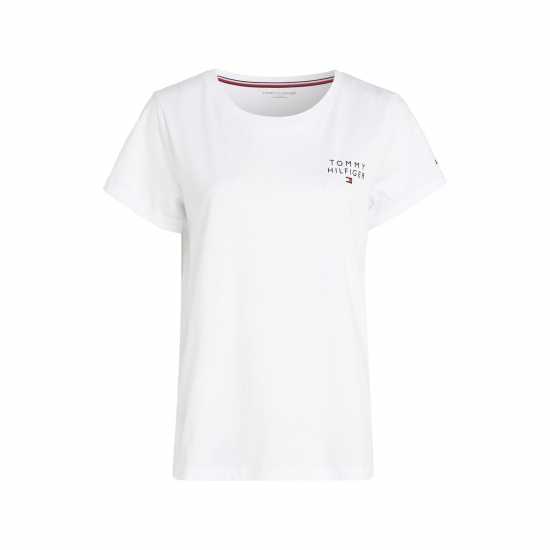 Tommy Hilfiger Logo Lounge T-Shirt White Дамски пижами