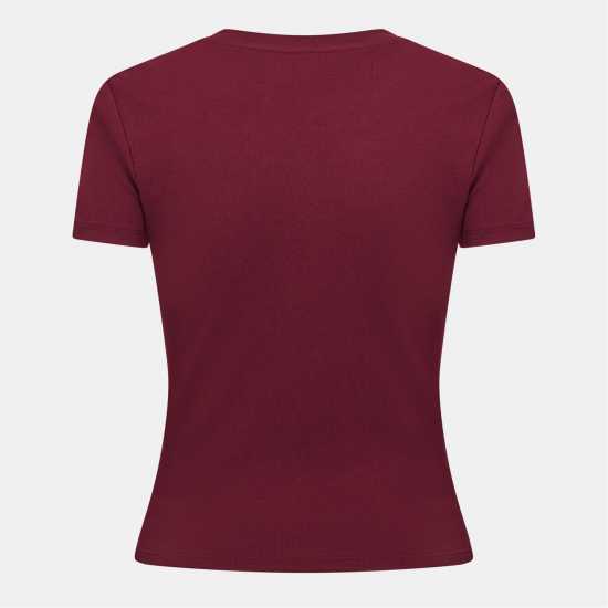 Jack Wills Graphic Baby Tee Ld54 Вино Jack Wills Graphic Baby Tee Ld54 Вино