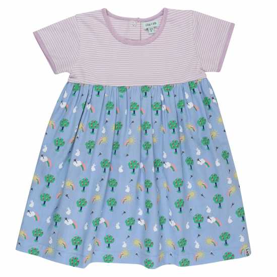 Lilly And Sid Multicoloured Bunny Print A-Line Dress Lilly And Sid Multicoloured Bunny Print A-Line Dress