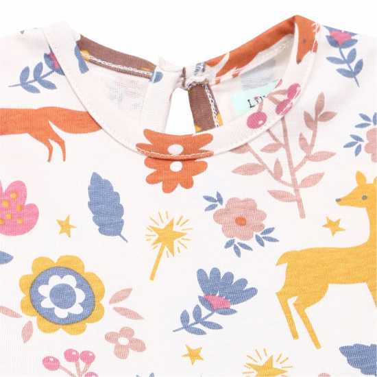 Lilly And Sid Multicoloured Animal Forest Print A Line Dress  