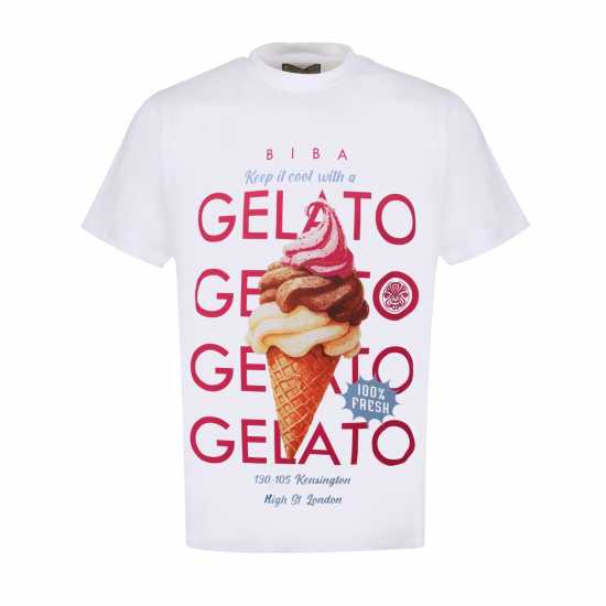 Дамски тениски и фланелки Biba Graphic Tee Ld53 Сладолед Biba Graphic Tee Ld53 Сладолед Дамски тениски и фланелки