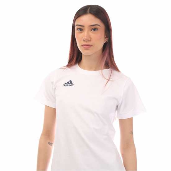 Дамски тениски и фланелки Adidas Co Tee W Ld99 Бяло Adidas Co Tee W Ld99 Бяло Дамски тениски и фланелки