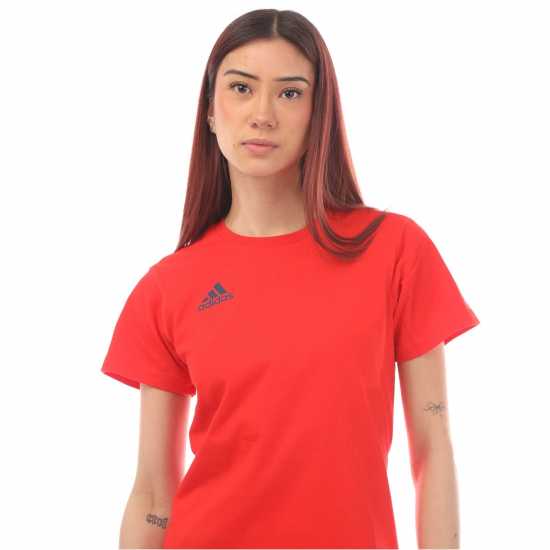 Дамски тениски и фланелки Adidas Co Tee W Ld99 Червено Adidas Co Tee W Ld99 Червено Дамски тениски и фланелки
