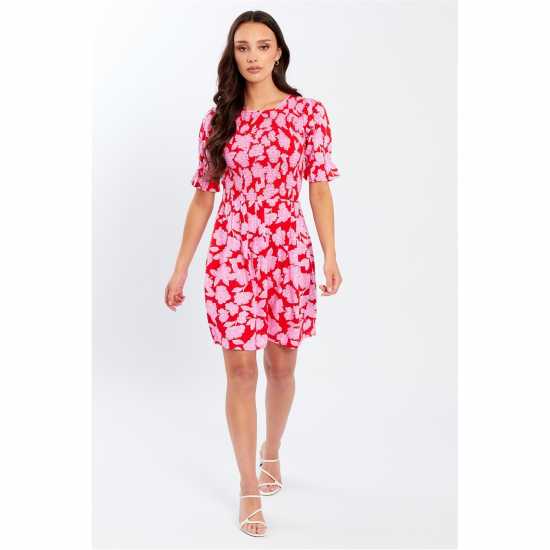 Дамски поли и рокли Be You Mini Tea Dress Червен цветен Be You Mini Tea Dress Червен цветен Дамски поли и рокли