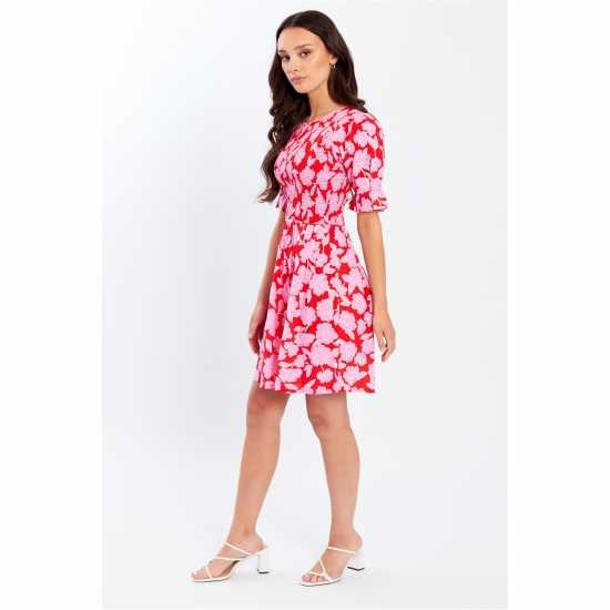 Дамски поли и рокли Be You Mini Tea Dress Червен цветен Be You Mini Tea Dress Червен цветен Дамски поли и рокли
