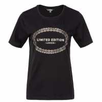 Golddigga Дамска Тениска Fashion T Shirt Ladies Black LI Дамски тениски и фланелки