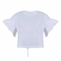 Miso Тениска Sleeve T Shirt White Дамски тениски и фланелки