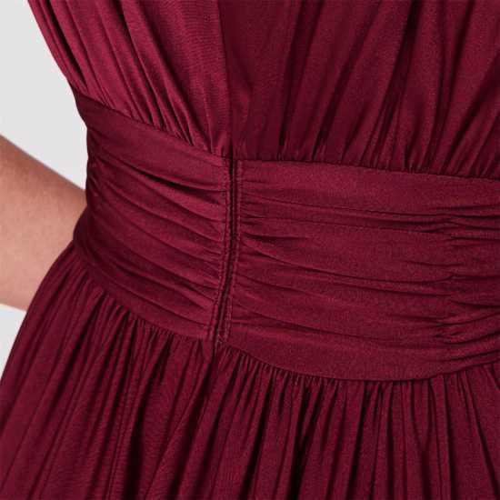 Biba Bridesmaid Dip Hem Maxi Dress Ягода Дамски поли и рокли