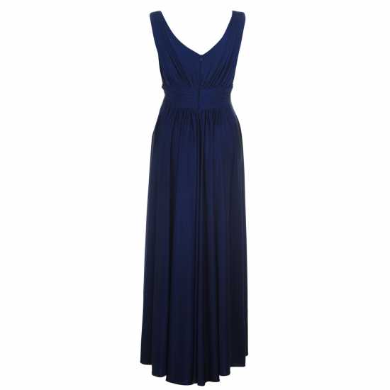 Biba Bridesmaid Dip Hem Maxi Dress Морска синьо Дамски поли и рокли
