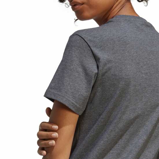 Adidas Qt T-Shirt Womens Dark Grey Hthr Дамски тениски с яка